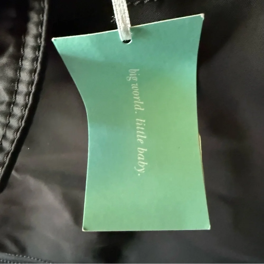 Kate Spade NWT Sophia Grace Black Nylon Diaper or Tote Bag NWT Ret $298 Bow